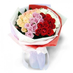4 Dozen Mixed Roses for valentines Online Delivery to Manila Philippines