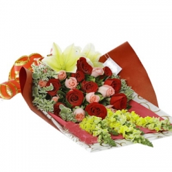 Roses with Greenery Delivery to Manila Philippines